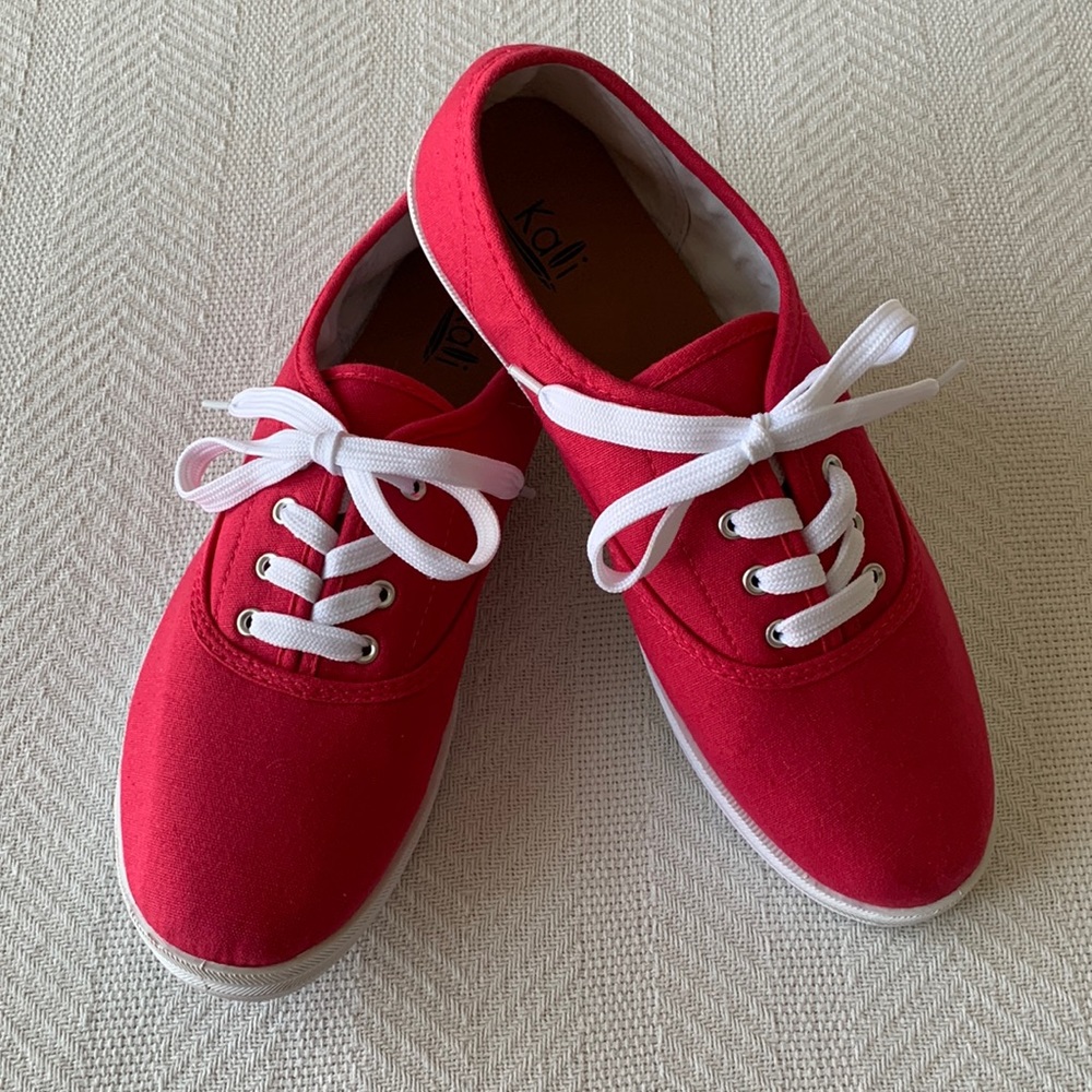 Kali Red Canvas Sneakers-Size 10
